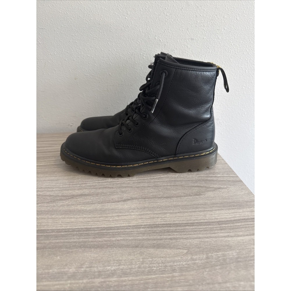 Dr. Martens 1460 Combat Boots Men's Size 11 Black Leather AWLEY Ladies Sz 12